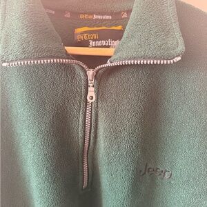 Jeep Green Half-Zip Sweater
